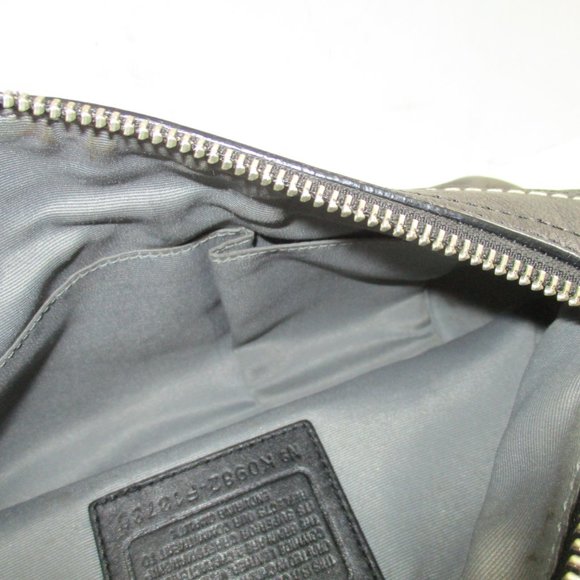 COACH Black Soft Leather HOBO Satchel - Picture 6 of 9